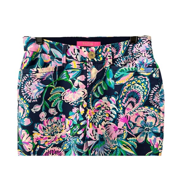 Lilly Pulitzer Womens Size 2 Kelly Stretch Pant High Tide Navy She's Got Sol EUC - Picture 3 of 8